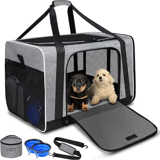 Petskd Pet Carrier 24"x17"x17" for Large Cats,Dogs.
